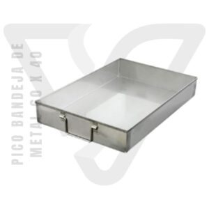 Bandeja de metal antiderrame de 60x40 cm, resistente a la corrosión y de fácil limpieza