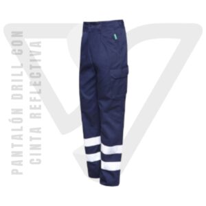 Pantalón Drill con Cinta Reflectiva Nacional