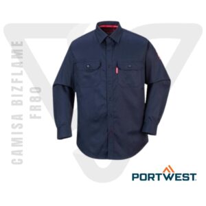 Camisa Bizflame FR80 Portwest Resistente a la llama garantizada durante toda la vida de la prenda
