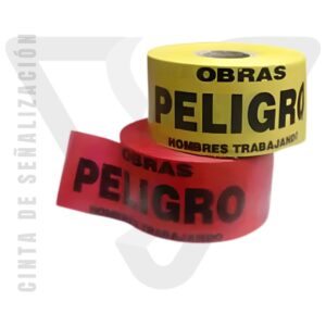 Cinta de señalización amarilla y roja