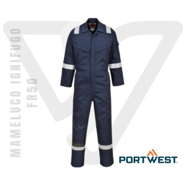 Mameluco ignifugo FR50 Portwest para exigencias en alta mar