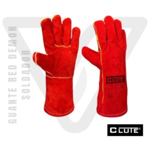 Guante Red Demon Soldador Clute fabricado 100% cuero