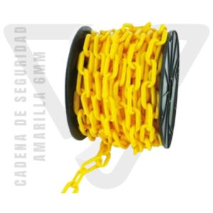 CADENA DE SEGURIDAD AMARILLA 6mm cadenas de plásticos