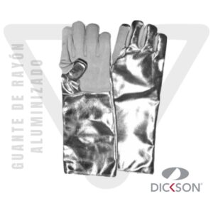 Guante Rayón Aluminizado con tecnología REFLESPACE, ideal para protección térmica extrema y salpicadura de metal fundido.