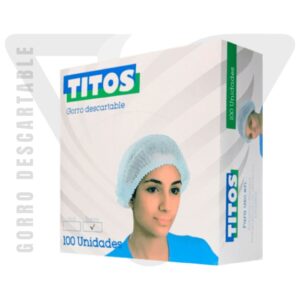 Gorro descartable TITOS Caja de 100 unidades para entornos de restaurantes