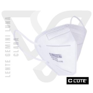 Mascarilla KN95 blanca con bandas elásticas y clip nasal ajustable