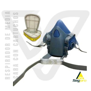 El Respirador de media cara con Cartucho Segpro combina protección profesional, confort superior y máxima seguridad en todo momento.