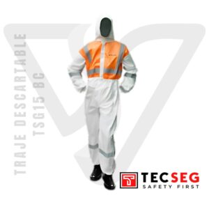 Traje descartable Tecseg TSG15 BC traje de bicolor de tres piezas.