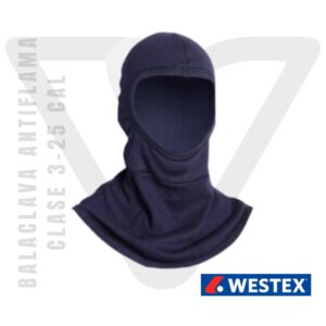 BALACLAVA ANTIFLAMA Clase 3-25 cal confeccionada con telas antiflamas