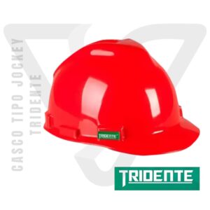 Casco tridente Rojo tipo Jockey con adaptador universal