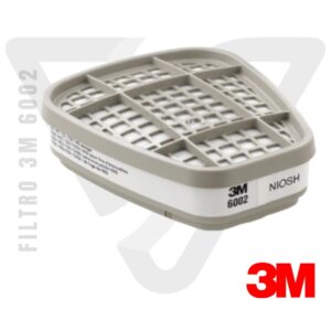 Cartucho 3M 6002 para gases ácidos elemento de seguridad aprobado por NIOSH/MSHA