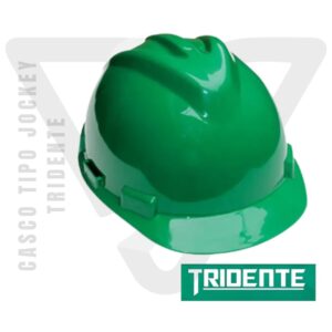 Casco tridente VERDE tipo Jockey diseñado para jinetes