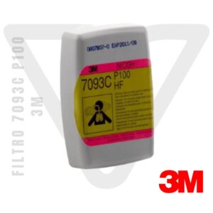 Filtro 7093C p100 3M para protección respiratoria contra partículas, polvo, humo y vapores, compatible con respiradores 3M series 6000 y 7500.”