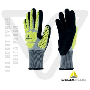 Guante Anti Impacto EOS NOCUT VV909 Delta Plus con refuerzos en PVC y recubrimiento de nitrilo