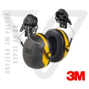 Orejera 3M Peltor X2P3E 24 dB adaptable a casco con doble casquete y certificación ANSI y CE