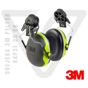 Protectores auditivos 3M Peltor X4 reducción de ruido 25 dB, copas de perfil bajo y certificación ANSI