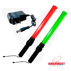 Vara luminosa recargable Sikurnost roja y verde para señalización de seguridad