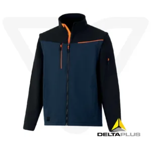 Casaca Delta Plus Soccia Negro-Verde Vista frontal de la casaca Delta Plus Soccia en color negro y verde