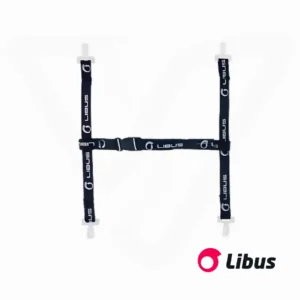 Barbiquejo de 4 puntas Libus para casco de seguridad industrial.