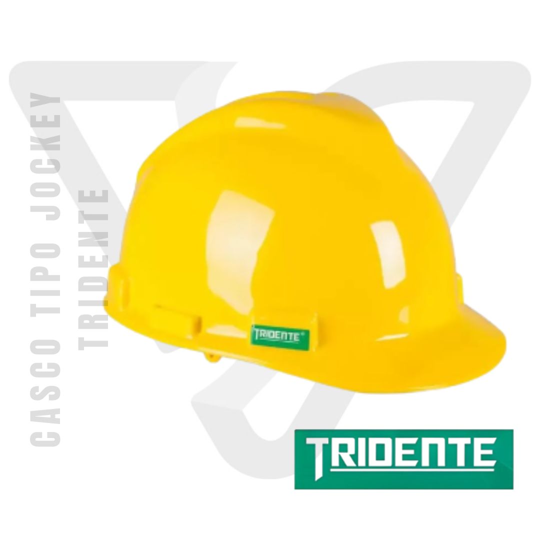 Casco Tridente Amarillo tipo Jockey