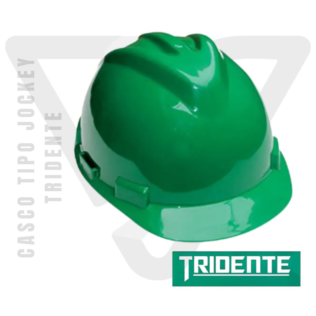 Casco tridente Verde tipo Jockey