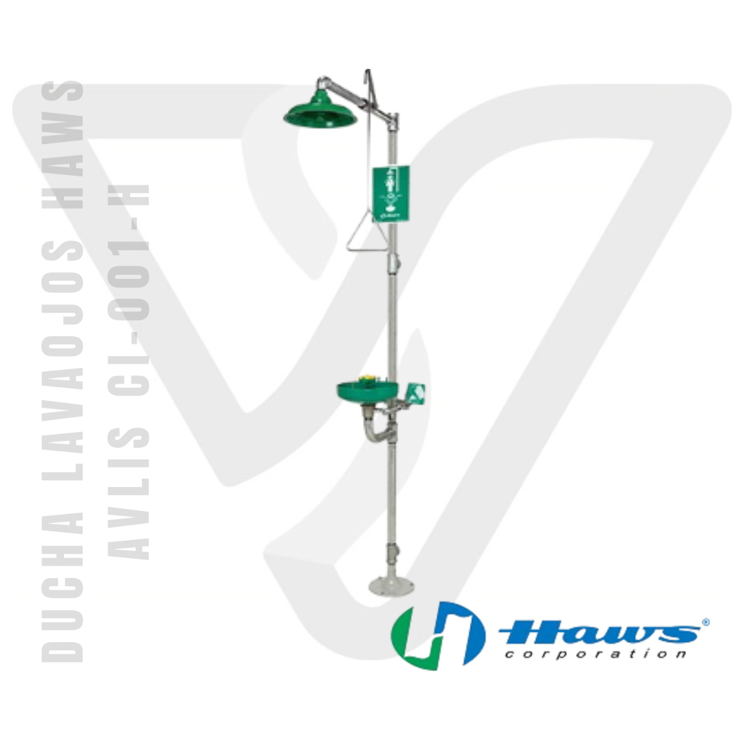 Ducha Lavaojos Haws Avlis CI-001-H Axion Galvanizado
