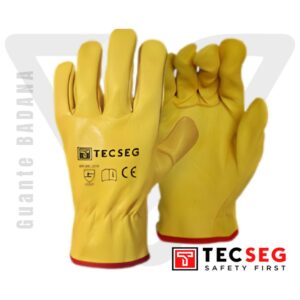 Guante Badana Tecseg Amarillo Guante Badana Tecseg, Guantes de seguridad de cuero badana amarillo Tecseg
