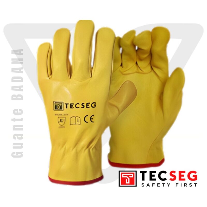Guante Badana Tecseg Amarillo Guante Badana Tecseg, Guantes de seguridad de cuero badana amarillo Tecseg
