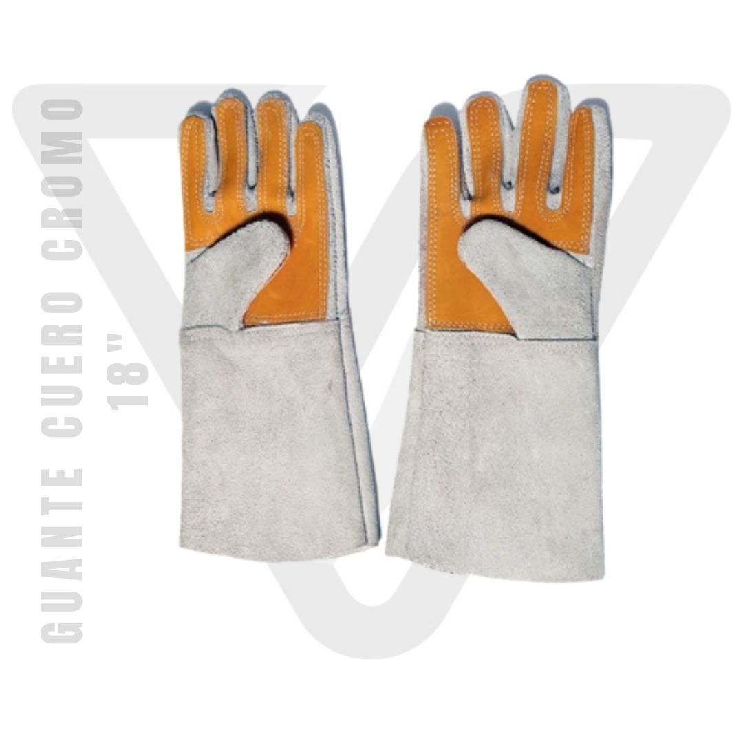 Guante de Cuero Cromo 18 pulgadas