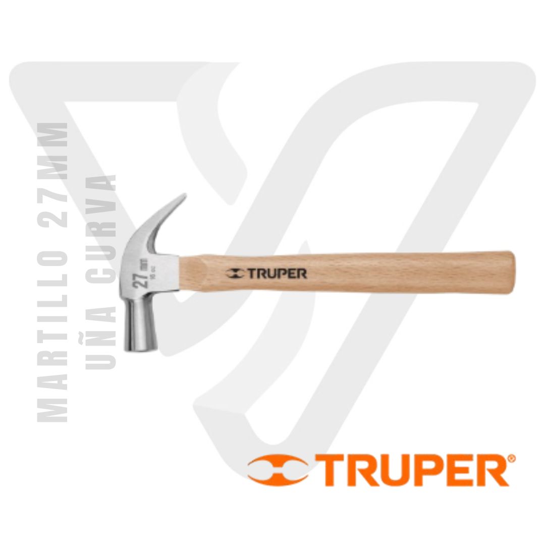 Martillo 27mm uña curva Truper