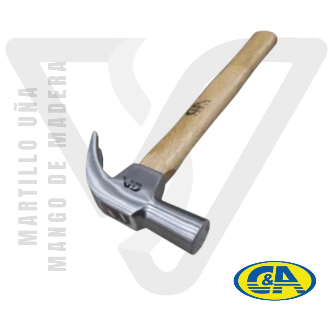 Martillo Uña C&A Mango de Madera 27mm