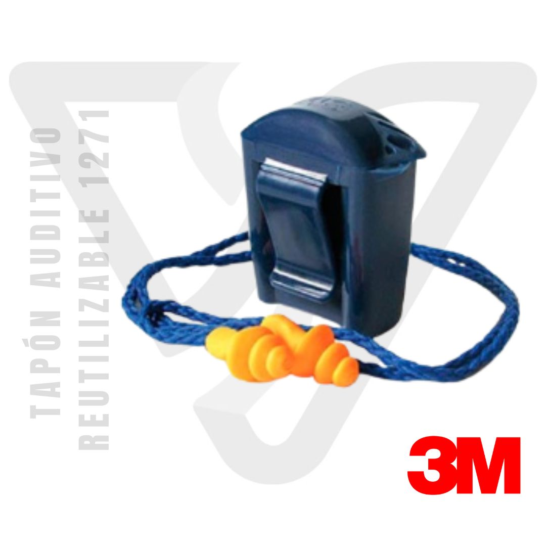 Tapón Auditivo Reutilizable conTapón Auditivo Reutilizable con Cordón 3M 1271 Cordón 3M™ 1271, Caja, SNR 25 dB