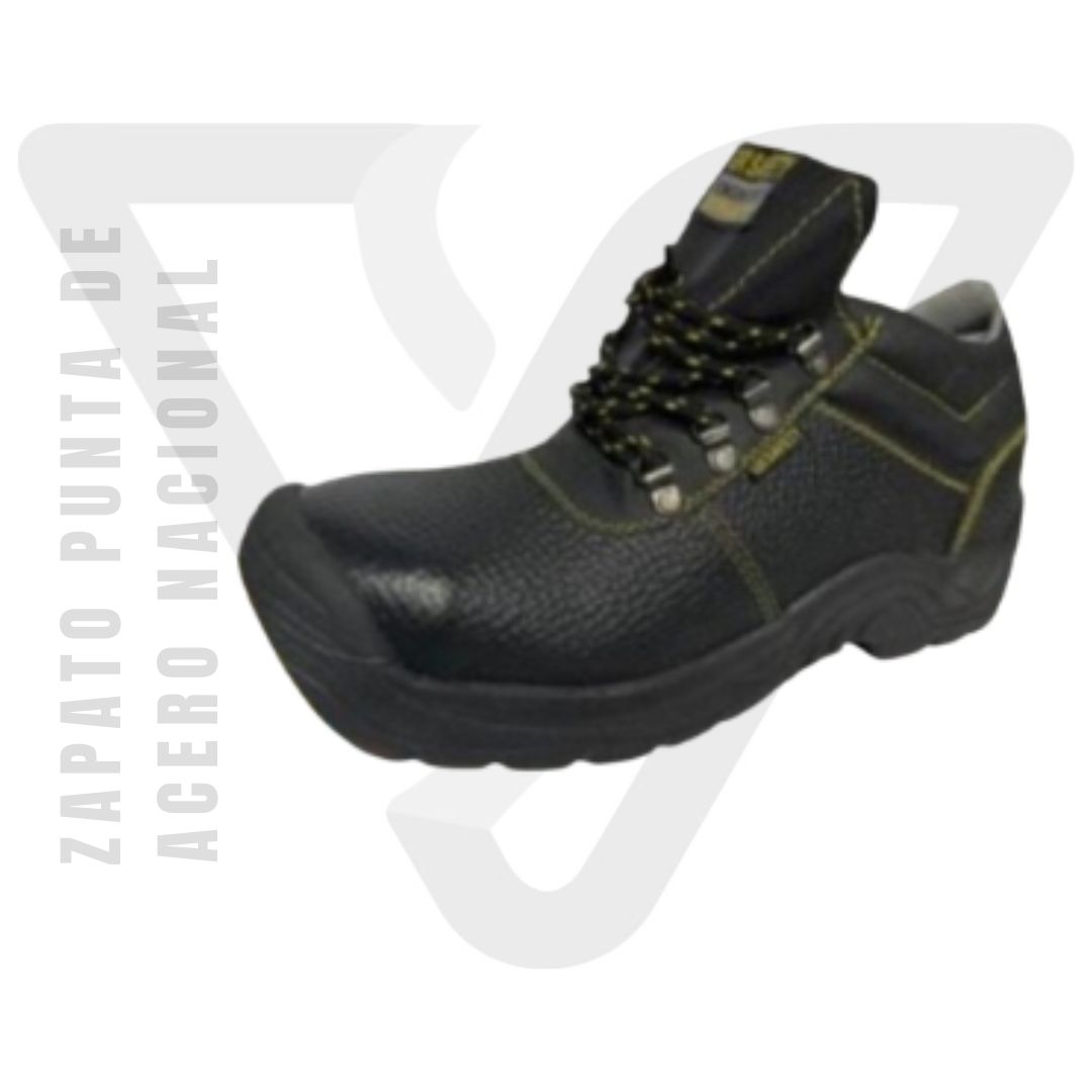 Zapato Punta de Acero Nacional Caucho