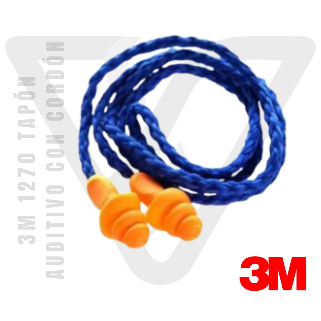 3M 1270 Tapón Auditivo con Cordón