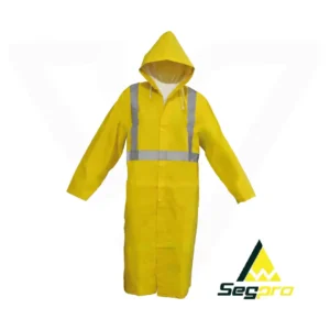 Capotín de PVC HV Amarillo -Segpro Capotín impermeable amarillo de alta visibilidad marca Segpro con cintas reflectivas en forma de H.